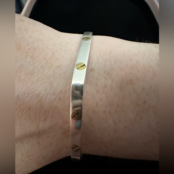 VINTAGE! Mexican Sterling Silver Hinged Bangle - Picture 6 of 10